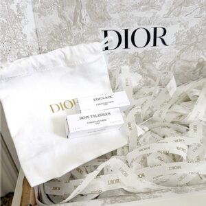 Dior White Pouch with Fragrance Samples